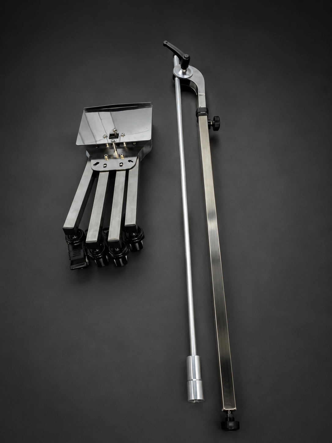 Cavalletto Lampada PDR in Acciaio Inox con Chiusura Rapida e Snodo Magnetico