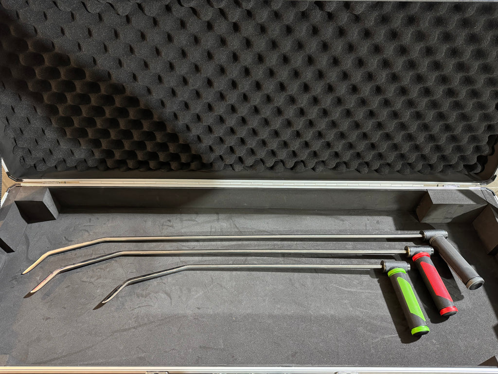 Kit 3 Leve PDR per Parafanghi a Doppia Curva con Manico Girevole 360° – 60 / 80 / 90 cm – Ø 10 mm