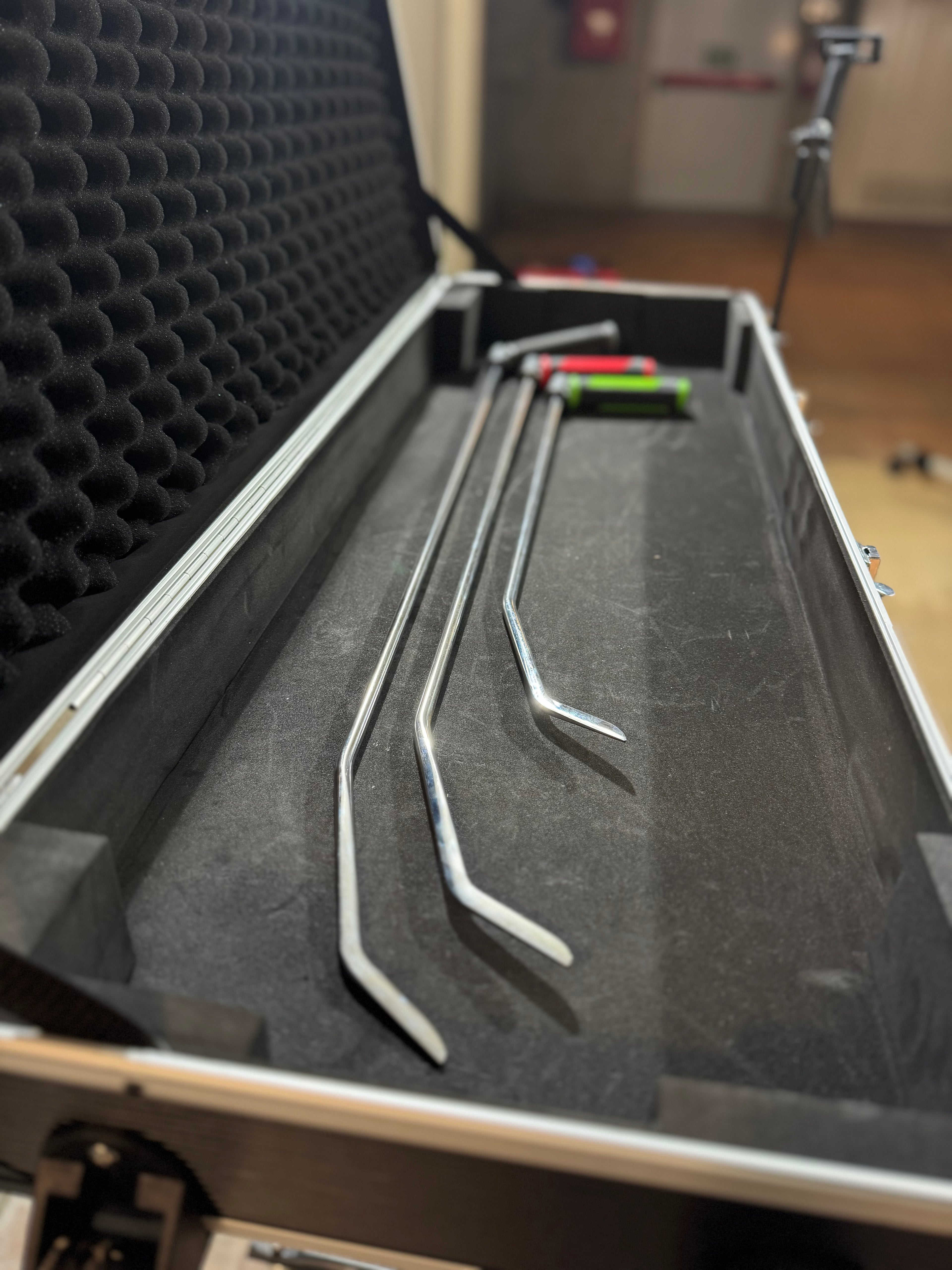 Kit 3 Leve PDR per Parafanghi a Doppia Curva con Manico Girevole 360° – 60 / 80 / 90 cm – Ø 10 mm